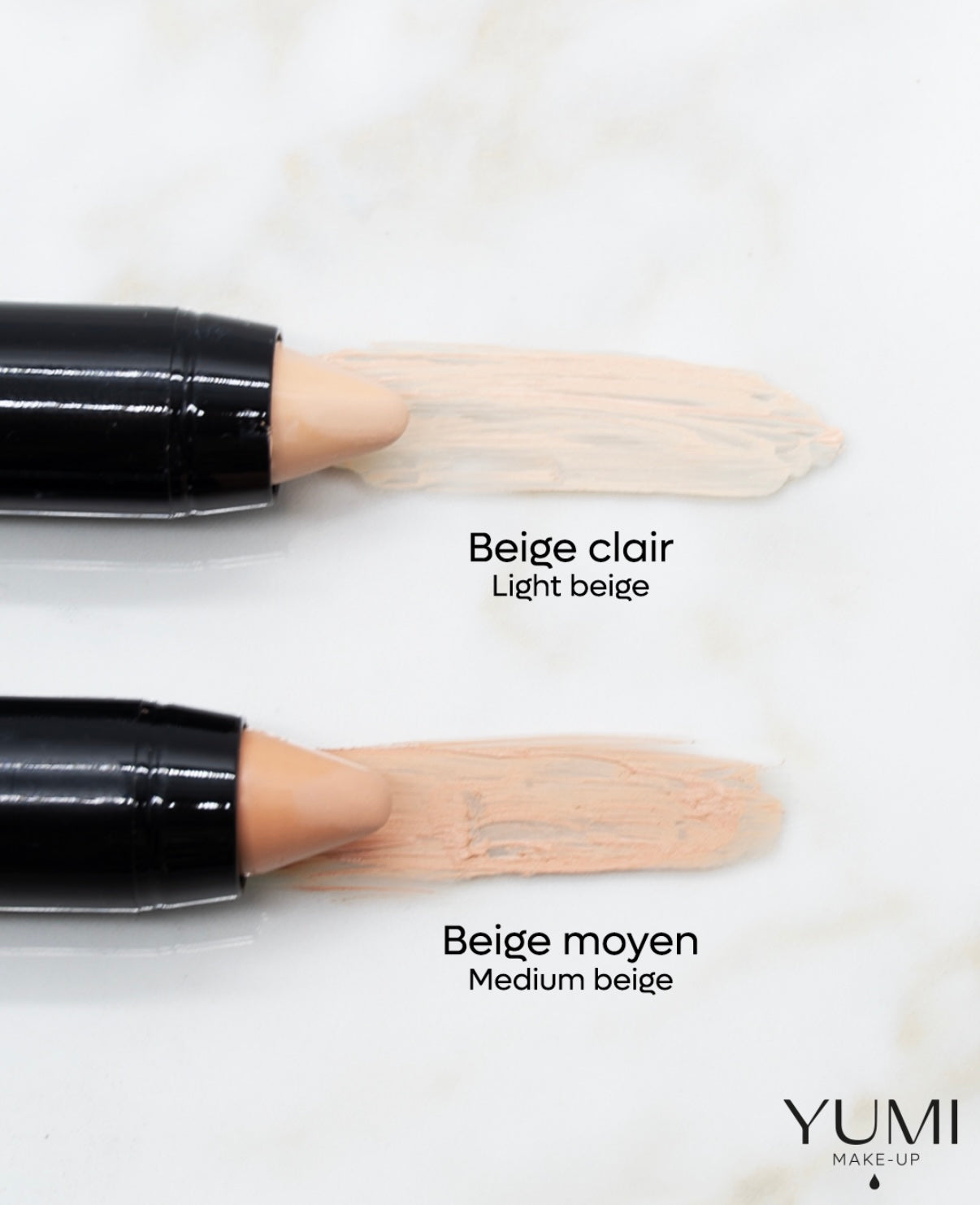 Concealer stick in lichtbruine tint voor gerichte dekking.