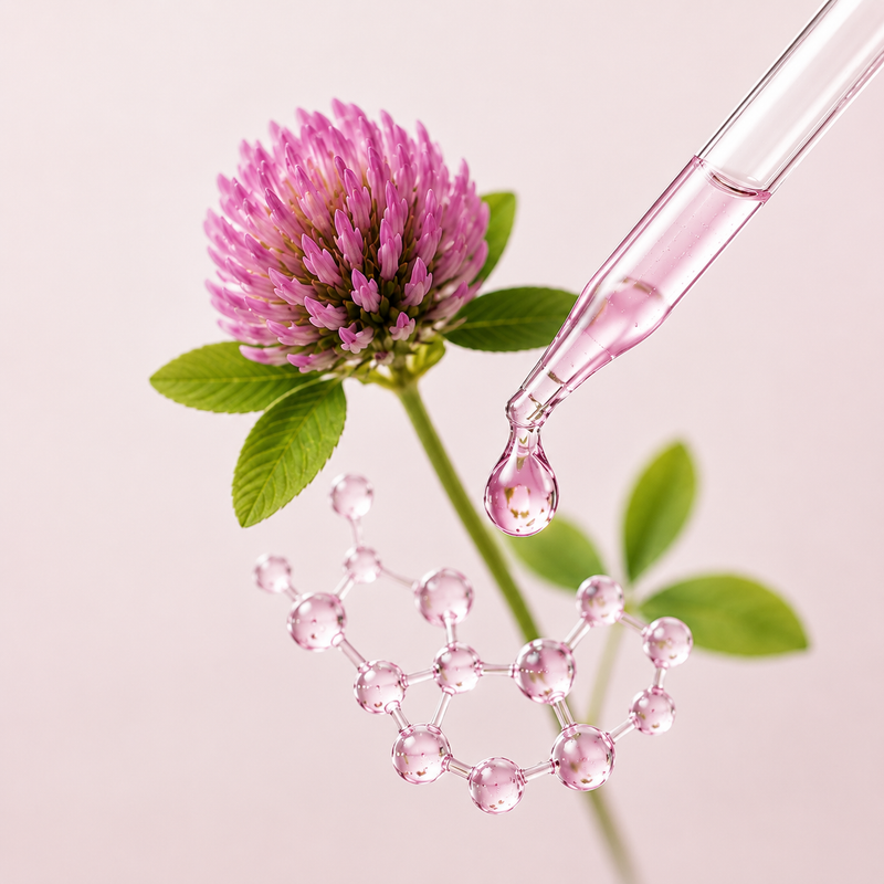 Peptide en rodeklavercomplex voor voller ogende wimpers